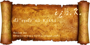 Árpási Kitti névjegykártya